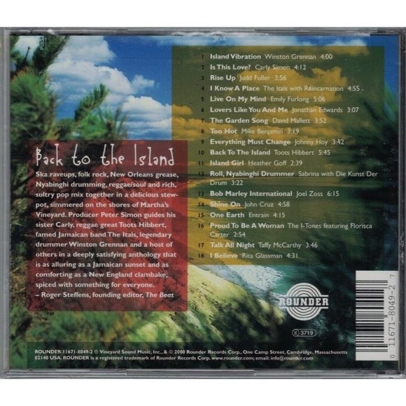 CD Back to the Island Reggae from Marthas Vineyard Carly Simon Var Artists New - Picture 2 of 6